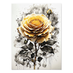 Rose - Gelb Fotodruck
