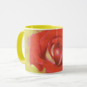 Rose Gelb und Rot Wasser Tasse