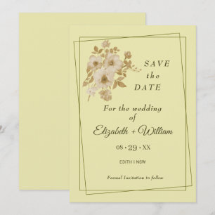 Rose - Gelbe Hochzeit Save The Date