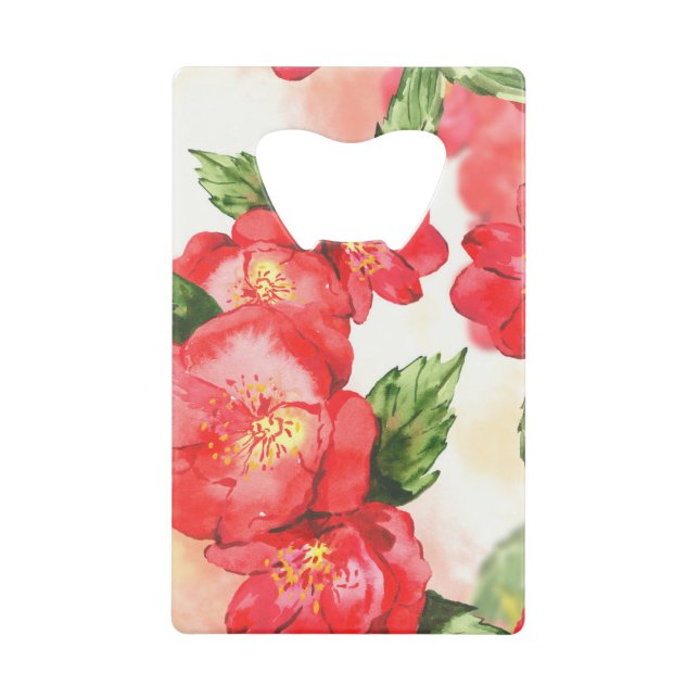 Rose Geldkarten Flaschenöffner (Vorderseite)