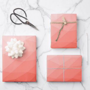 Rose geometrische Maschenombre Geschenkpapier Set