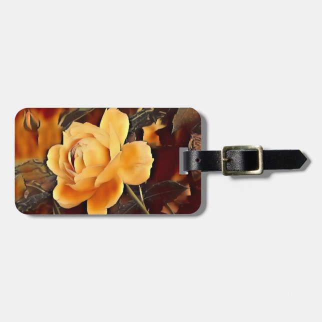 Rose Gepäckanhänger (Vorderseite horizontal)