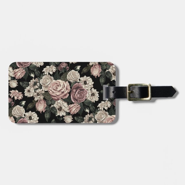 Rose Gepäckanhänger (Vorderseite horizontal)