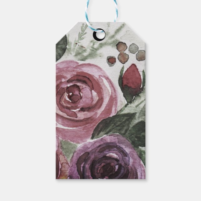 Rose Geschenkanhänger (Vorderseite)