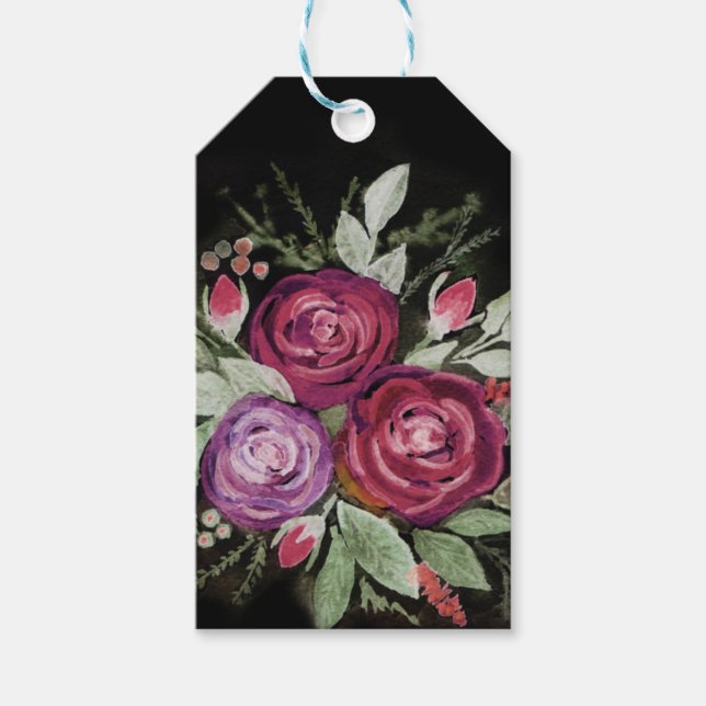 Rose Geschenkanhänger (Vorderseite)