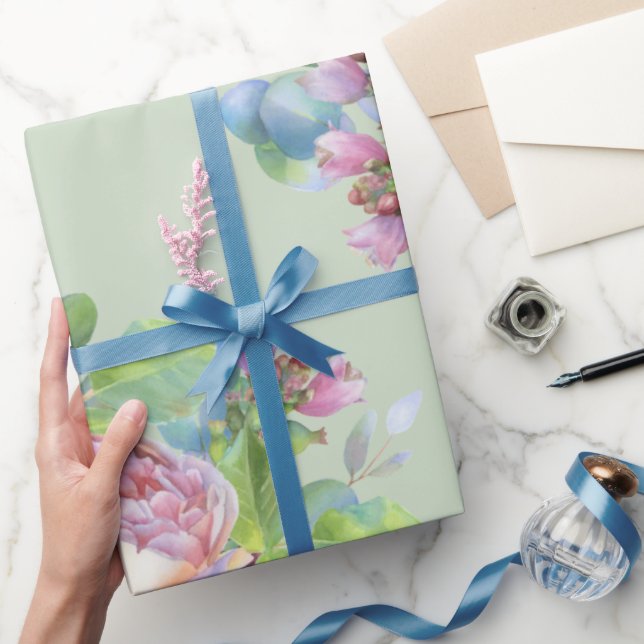 Rose Geschenkpapier (Schenken)