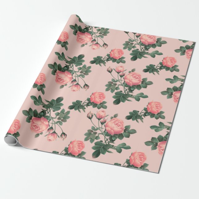 Rose Geschenkpapier (Ungerollt)