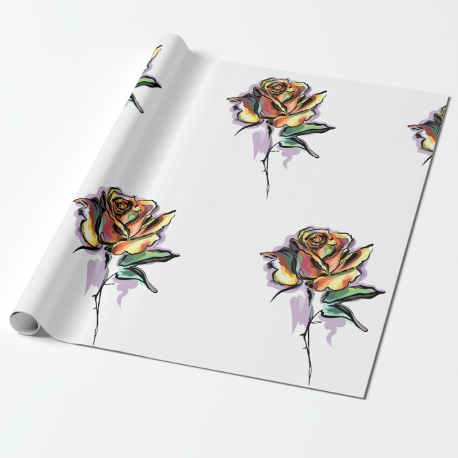 Rose Geschenkpapier (Ungerollt)