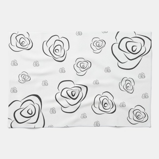 Rose Geschirrtuch (Horizontal)