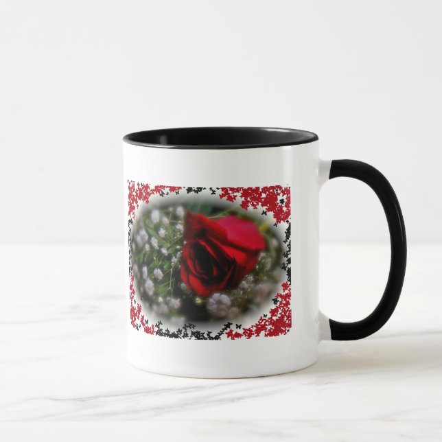 Rose & Gipskraut Tasse Zitat von Lao Tzu (Rechts)