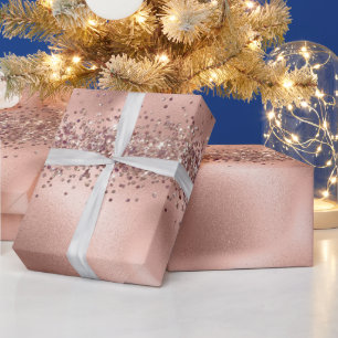 Rose Glam Gold Glitzy Sparkle Glitzer Geschenkpapier