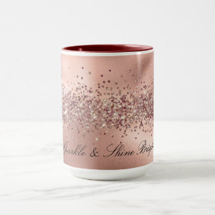 Rose Glam Gold Glitzy Sparkle Glitzer Tasse