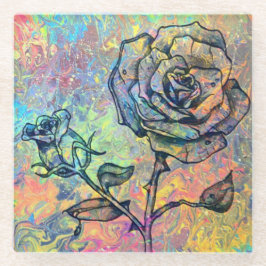 Rose Glasuntersetzer