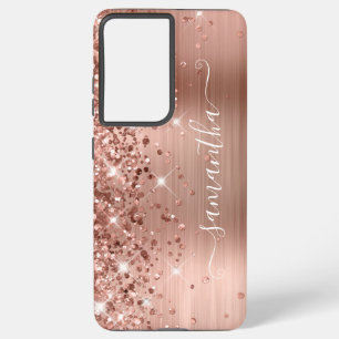 Rose Glitterie Foil Girly Signature Samsung Galaxy Hülle