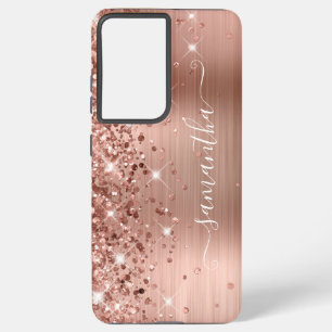 Rose Glitterie Foil Girly Signature Samsung Galaxy Hülle