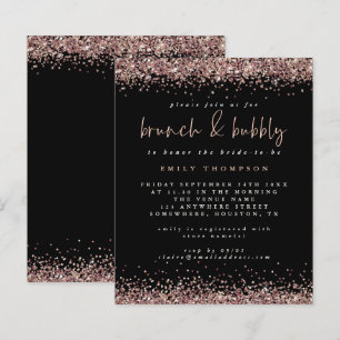 Rose Glitzer Brunch Bubbly Brautparty