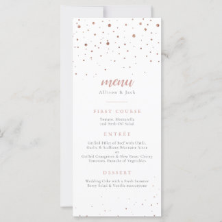 Rose Glitzer Classic Wedding Menu