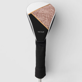 Rose Glitzer Geometric Golf Headcover