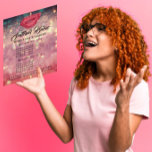 Rose Glitzer Kiss Lips Preisliste Makeup Flyer<br><div class="desc">FlorenceK Luxus-Beauty-Salon-Sammlung</div>