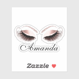 Rose Glitzer Makeup Artist Lashes Dateiname Aufkleber