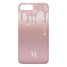 Rose Glitzer Ombre Rosa Monogram