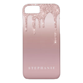 Rose Glitzer Ombre Rosa Name Case-Mate iPhone Hülle
