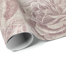 Rose Glitzer Pink Rose Bokeh Floral Elfenbeinrot Geschenkpapier