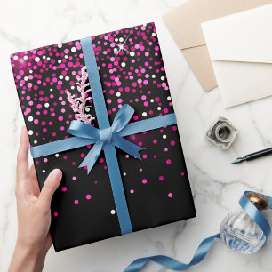 Rose Glitzer Wrapping Paper Geschenkpapier