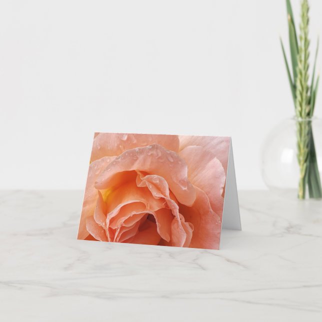 Rose glitzert nach Regennotecard Dankeskarte (Vorderseite)