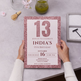Rose Gold 13. Einladung