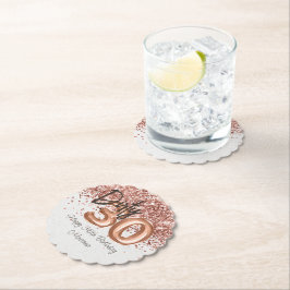 Rose Gold 30. Geburtstag Party Untersetzer