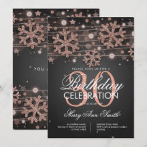 Rose Gold 30. Geburtstag Winter Glitzer Glam