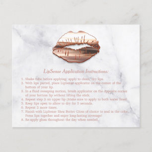 Rose Gold 3D Lippen Marmor Makeup Hinweise Flyer