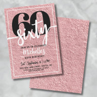 Rose Gold 60. Geburtstagsparty