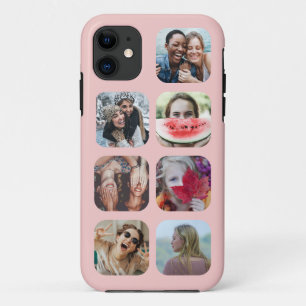 Rose Gold 7 Foto Square Template Collage iPhone C Case-Mate iPhone Hülle