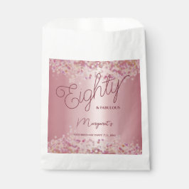 Rose Gold 80th Birthday Party Geschenktütchen