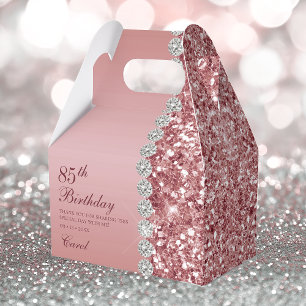 Rose Gold 85. Geburtstag Geschenkschachtel