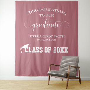 Rose Gold Abschluss Foto Stand Prop Tapestory Wandteppich