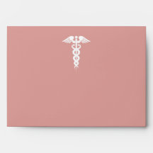 Rose Gold Abschluss Medical Caduceus