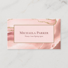 Rose Gold Agate Geode Beruflich Visitenkarte