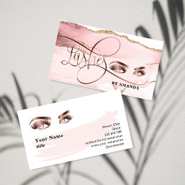 Rose Gold Agate Makeup Eyebrow Eyes Lashes Visitenkarte