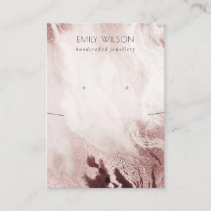 Rose Gold Agate Marble-Kette Earring Display Visitenkarte