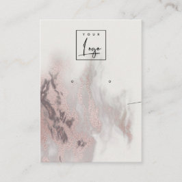 Rose Gold Agate Necklace Logoaufzeichnung Visitenkarte