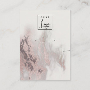 Rose Gold Agate Necklace Logoaufzeichnung Visitenkarte