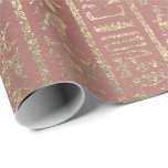 Rose Gold ägyptische Schriftzeichen Hieroglyphen Geschenkpapier<br><div class="desc">Minimalismus und Elegance Glam und Chic Delicate Wrapping Paper</div>