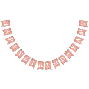 Rose Gold Alles Gute zum Geburtstag 3 Buchstaben N Wimpelkette