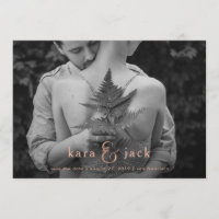 Rose Gold Ampersand | Vier Fotos Save the Date