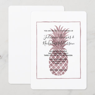 Rose Gold Ananas Hochzeitseinladungen Einladung