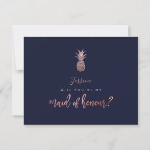 Rose Gold Ananas Save The Date