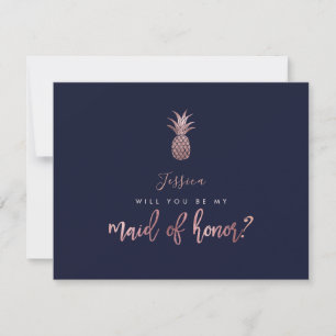 Rose Gold Ananas sind meine Trauzeugin Card Save The Date